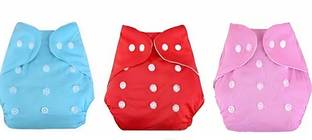 Profecto Reusable Washable Cotton Cloth Diaper (Pack of 3)