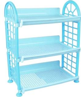 3D METRO SUPER STORE 3 Layer Plastic Storage Rack Basket Multipurpose For Baby Nappy Pads Cosmatic