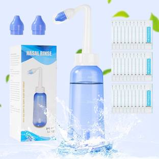 HASTHIP Nasal Rinser Kit for Sinus & Allergy Relief, With 30 Packs Nasal Wash Manual Nasal Aspirator
