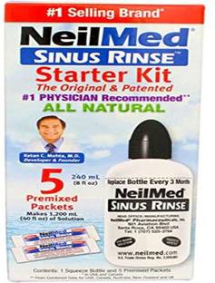neilmed Sinus Rinse Starter Kit (5 Packets) Manual Nasal Aspirator