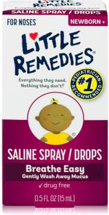 Little Remedies Saline Spray/Drops for Noses Manual Nasal Aspirator
