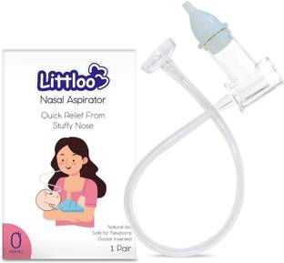 Littloo Baby Nasal Aspirator | Quick Relief from Stuffy Nose with Snotscuker Mechanism Manual Nasal Aspirator