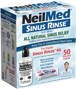 neilmed Sinus Rinse Premixed 50 Sachets Manual Nasal Aspirator