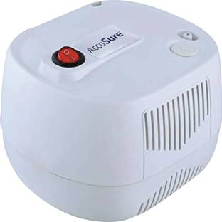 AccuSure Compressor Nebulization Machine with complete Kit (Adult & Child Mask) Compact Nebulizer