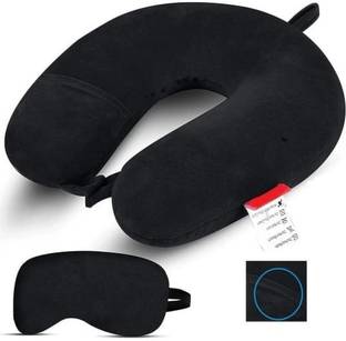 tyagicollection U Shape Neck Pillow travelling headrest, with Eye mask Neck Pillow (Black) Neck Pillow & Eye Shade