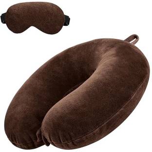 JSR Travel Neck Pillow Matching Eye Mask Combo for Travel in Head Rest with Eyemask Neck Pillow & Eye Shade
