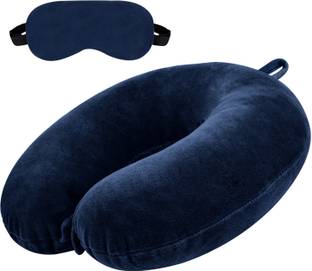 Greeli U-Shaped Micro Fibre Travelling Neck Pillow With Eye Mask, Neck Support Headrest Neck Pillow & Eye Shade