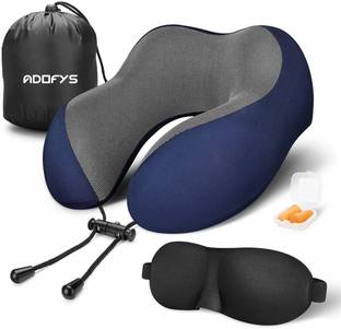 Adofys Travel Blue Massage Tranquility Ergonomic Memory Foam Neck Pillow (Blue) Neck Pillow