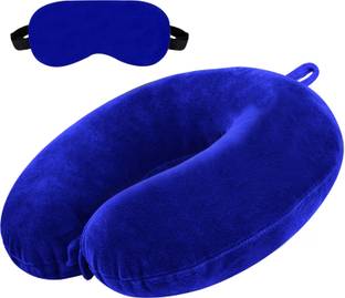 Greeli U-Shaped Micro Fibre Travelling Neck Pillow With Eye Mask, Neck Support Headrest Neck Pillow & Eye Shade