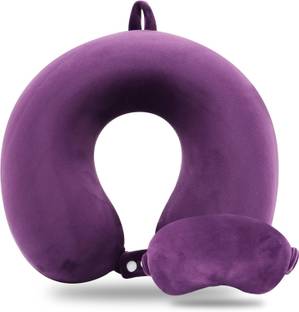 PUMPUM Microfiber Travel Pillow with Eye Mask Neck Pillow & Eye Shade