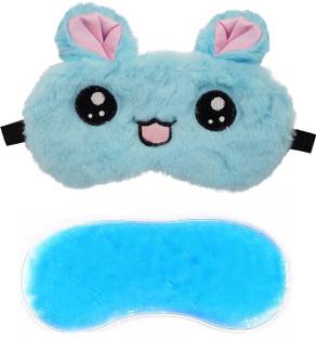 Jenna Fur Kitty Blue Gel Sleeping Eye Mask for Insomnia, Meditation, Puffy Eyes and Dark Circles