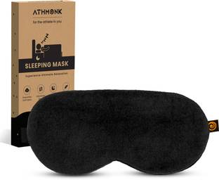 Athmonk Extra-Wide Eye Mask For Sleeping For Men & Women With Velcro Strap Eye Shade