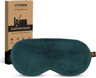 Athmonk Extra-Wide Eye Mask For Sleeping For Men & Women With Velcro Strap Eye Shade