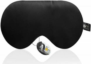 Friends of Meditation 100% Mulberry Silk, Super Smooth Sleep Mask and Blind Fold (Black) Eye Shade
