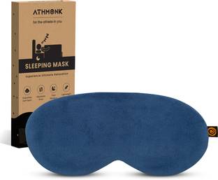 Athmonk Extra-Wide Eye Mask For Sleeping For Men & Women With Velcro Strap Eye Shade