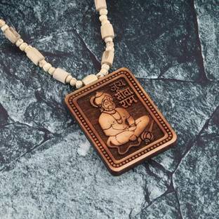 LETNIX Tulsi Original & Natural Wood Tulsi Kanthi Mala With Hanuman ji Sita RaM Wood Chain