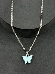 BOGHRA SALES Butterfly Chain For Women and Girls Crystal Gold-plated Plated Alloy Chain