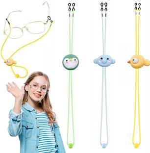 Verilux Eyeglasses Neck Straps for Kids Adjustable Elastic Ropes 3Pcs Cartoon Charm Strap