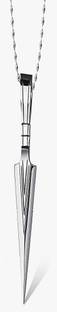 megoodluk Men's Fashion Jewellery Solid Spear Point Arrowhead Pendant Necklace With Chain Stainless Steel Chain Set