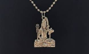 shri haridas Shiva Shankar Locket 5 Silver Plated Alloy Chain