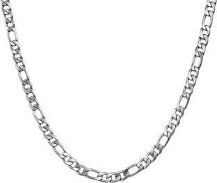 NAKABH Elegant Sachin Inspired Premium Collection Jewellery Valentine Stylish Fancy Party Wear Titanium Long Necklace Handmade Silver Neckless Style chains for boys men boyfriend girls girlfriend latest design Casual Style Daily use Simple Gold-plated Plated Stainless Steel Chain