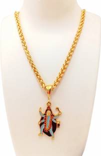 SAPNA PALACE MAHAKALI MAA PENDANT WITH ADOROBLE CHAIN Gold-plated Plated Alloy Necklace
