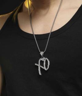 FashionLobby Attractive Hip Hop XO Pendent Necklace Alloy, Stainless Steel Necklace