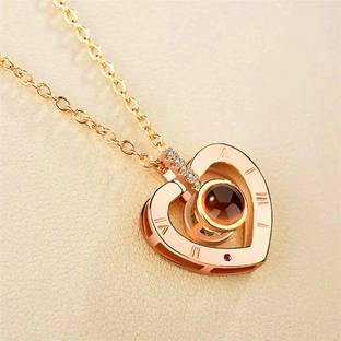 Royatto Zircon Brass Plated Brass Necklace