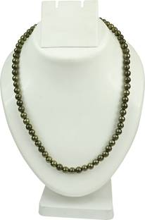 CRYSTU Natural Pyrite Crystal 6mm Necklace Agate Crystal Necklace