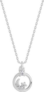 GIVA Zircon Rhodium Plated Sterling Silver Necklace