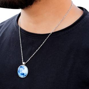 Thrillz Silver Men Chain Men's Jewellery Chain Pendant for Boys and Girls 22 Inches Silver Plated Stainless Steel Chain