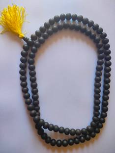 Sri Guruji Store Original Karungali Malai 10mm (108 Beads) 100% Natural Black Ebony wood Beads Wood Chain