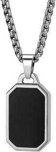 ENTAN boys locket 800 Silver Plated Metal Chain
