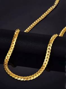 Alvira Valentine Long for Men & Boy Stylish Gold-plated Plated Stainless Steel Chain