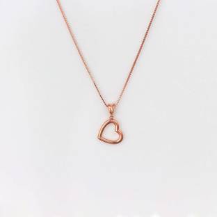 GIVA 925 Silver Gold Line Heart Pendant for Women Zircon Rhodium Plated Sterling Silver Necklace