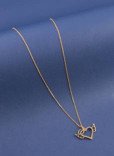 BOGHRA SALES Gold Plated Beautiful Diamond Necklace Chain Pendant for Women,Girls Cubic Zirconia, Diamond Gold-plated Plated Copper, Alloy Necklace