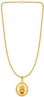 Faizam Collection Gold Khatu Shyam Ji Special Meenakari Face Rope Chain Alloy Chain