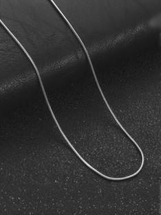 Devora 100% 2mm Round Thin Waterproof Necklace Silver Plated Stainless Steel Chain