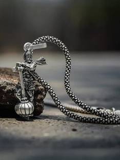 MARUTINANDAN Silver Plated Brass Chain Set