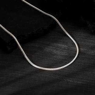 GIVA 925 Silver Aura Chain for Him| Gift for Men|Lifetime Plating|6 Month Warranty Rhodium Plated Sterling Silver Chain