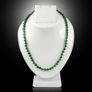 CRYSTU Certified Natural Green Aventurine 6 mm 108 Round Bead Mala Necklace for Unisex Beads Crystal Necklace