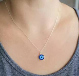 The Flourish Evil Eye Pendant Chain Necklace for Women Alloy Chain