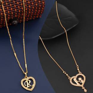 BOGHRA SALES Cubic Zirconia Gold-plated Plated Alloy Chain Set