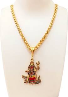 सपना पैलेस KHODIYAR MAA PENDANT WITH ADOROBLE CHAIN गोल्ड प्लेटेड एलॉय नेकलेस