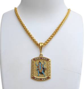 MANYA NOVELTY STORE Mahakali Ma pandent with Rope chain for mens and boys Agate Gold-plated Plated Alloy Chain Set