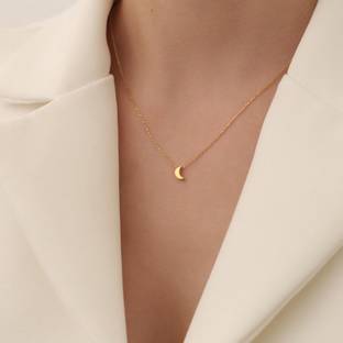 Vriva Jewels Shimmering Beautiful Necklace for Women and Girls Gold-plated Plated Alloy Necklace