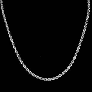 Fashion Frill Silver Chain For Men Stylish Silver Chain For Men Boys Silver Plated Stainless Steel Chain
