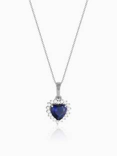 GIVA 925 Silver Heart Of The Ocean Pendant |Lifetime Plating|6 Month Warranty Cubic Zirconia Rhodium Plated Sterling Silver Necklace