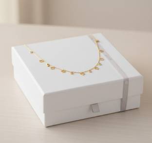 HATRENDZ Premium Silver Chain with Pendant Diamond Gold-plated Plated Alloy Necklace