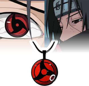 Classic Quirk Naruto Anime Itachi Uchiha Eternal Magekyou Sharingan Eye Pendant Metal Locket Set